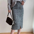Women's Skirt with Elegant Fabric and Midi Length