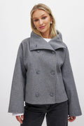 Urban Wool Coat | Luxe Wollen Korte Damesjas Met Knopen – Elegant, Warm & Perfect Voor Herfst & Winter