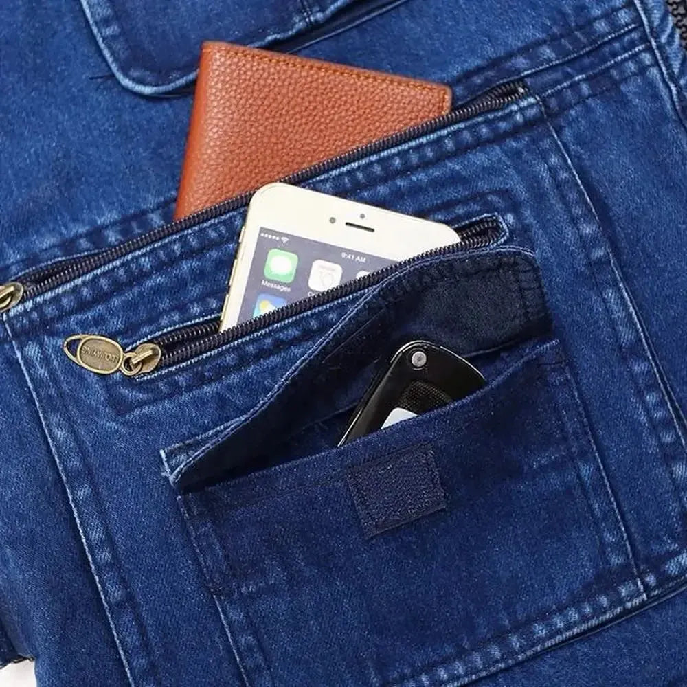 Jeansweste Mit Mehreren Taschen FÃ¼r Herren