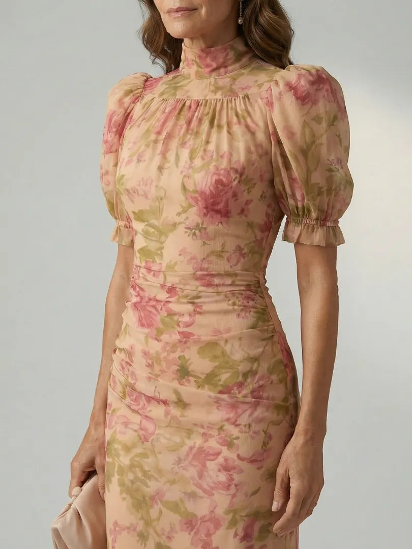 Vianne | Gentle High Neck Maxi Dress