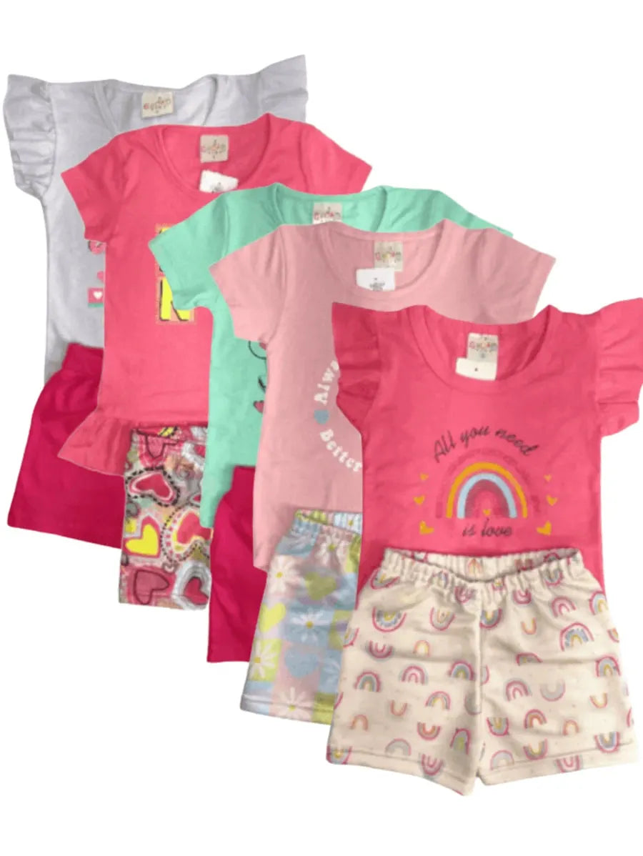Kit 4 Conjuntos Infantil Feminino