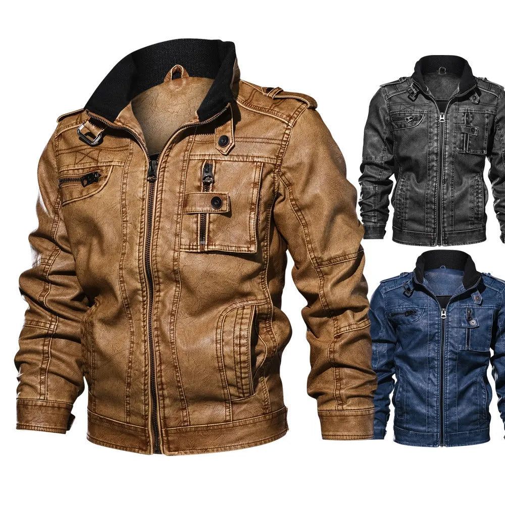 Elegante Premium Lederjacke Für Herren