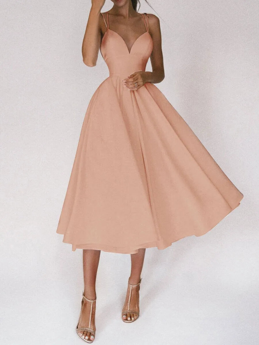 Grace Das elegante TrÃ¤gerkleid mit V-Ausschnitt