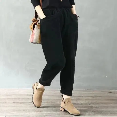 THEA | Lässige Fleece Winter Baggy Hose