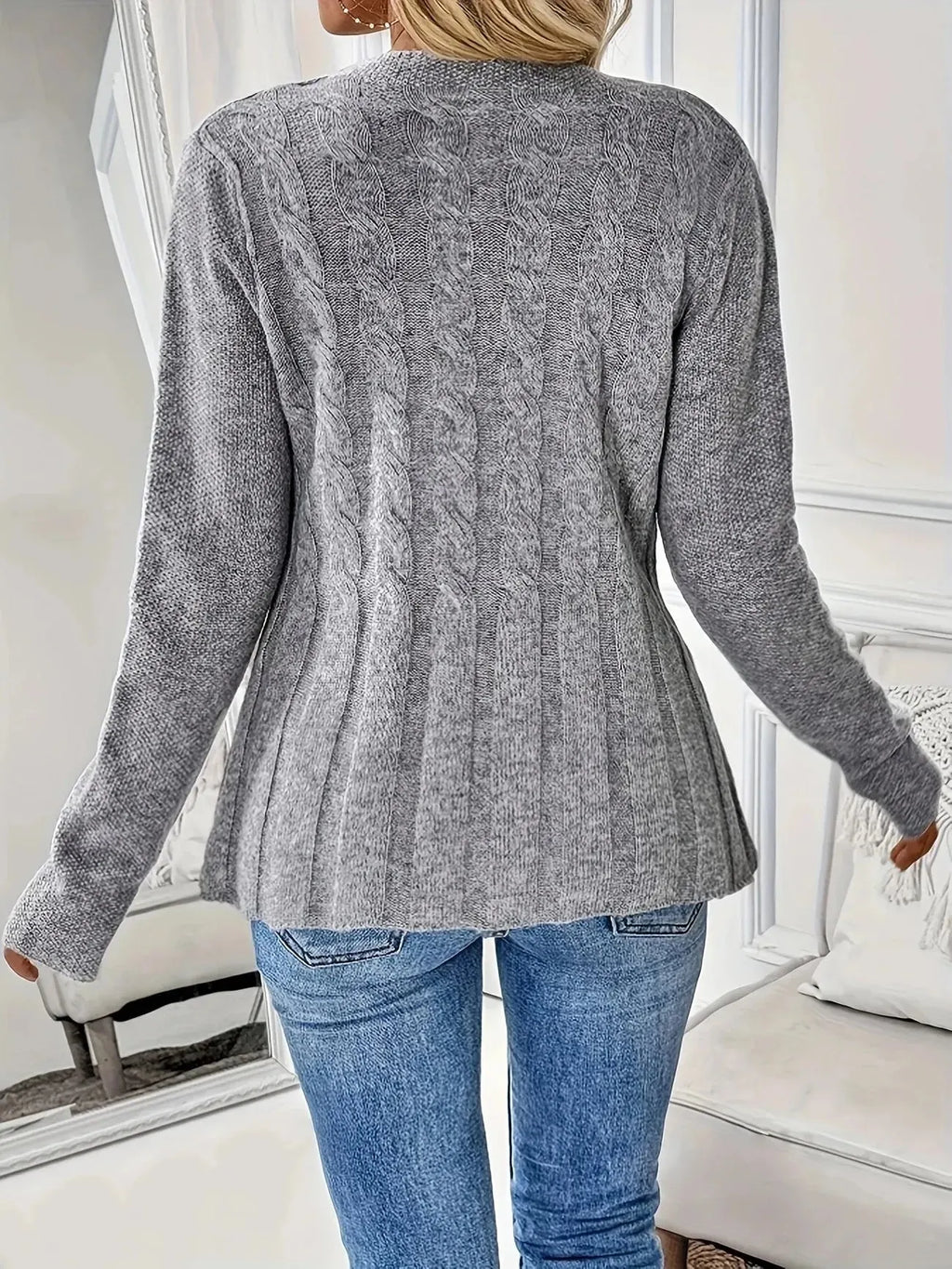 Gevlochten Gebreid Vest Dames – Warm, Stijlvol & Perfect Voor Koelere Dagen