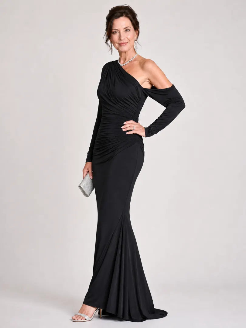 Saskia | One Shoulder Ruched Maxi Dress