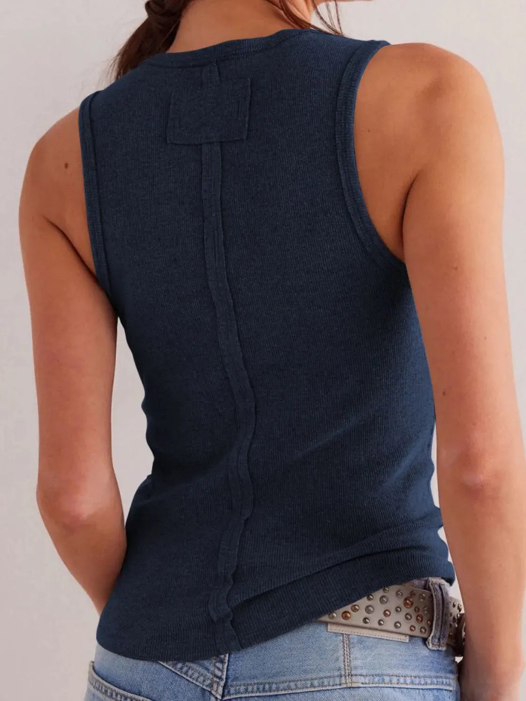 Solid V-Neck Tank