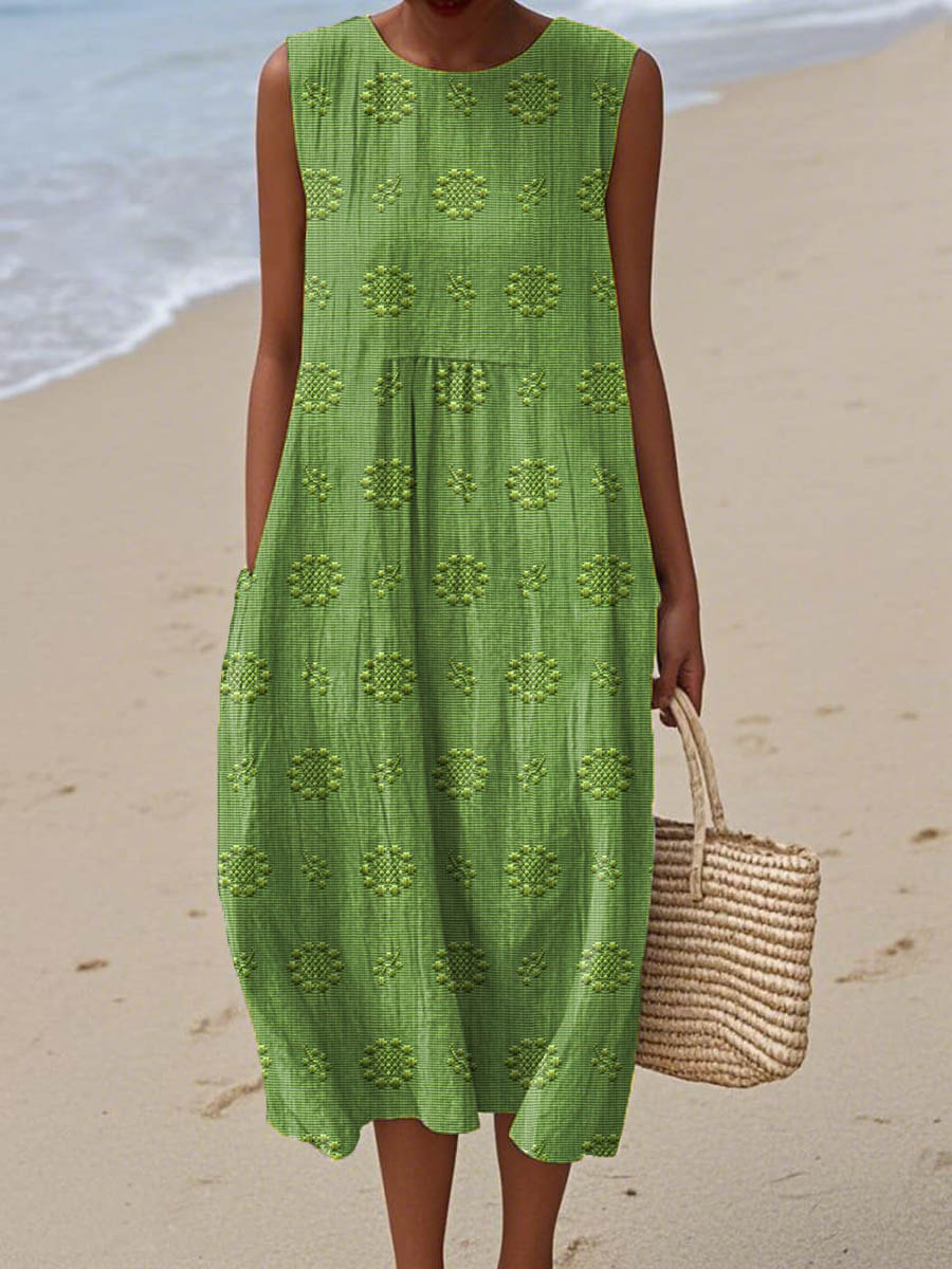 Summer Midi Dress for Women - Loose and Comfortable Fit