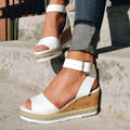 TAYEN | Dames Plateau Sandalen met Gesp & Kurk Hak