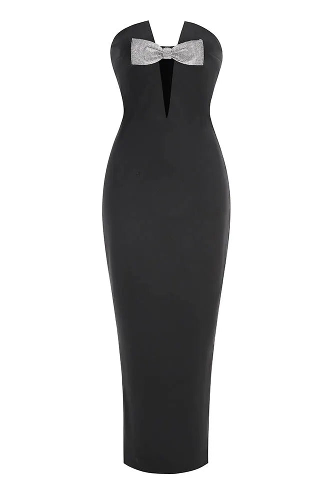 Elegantes, bodenlanges Abendkleid