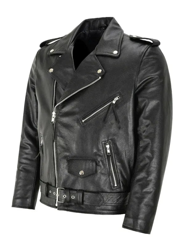 Modernes Leder Herrenjacke