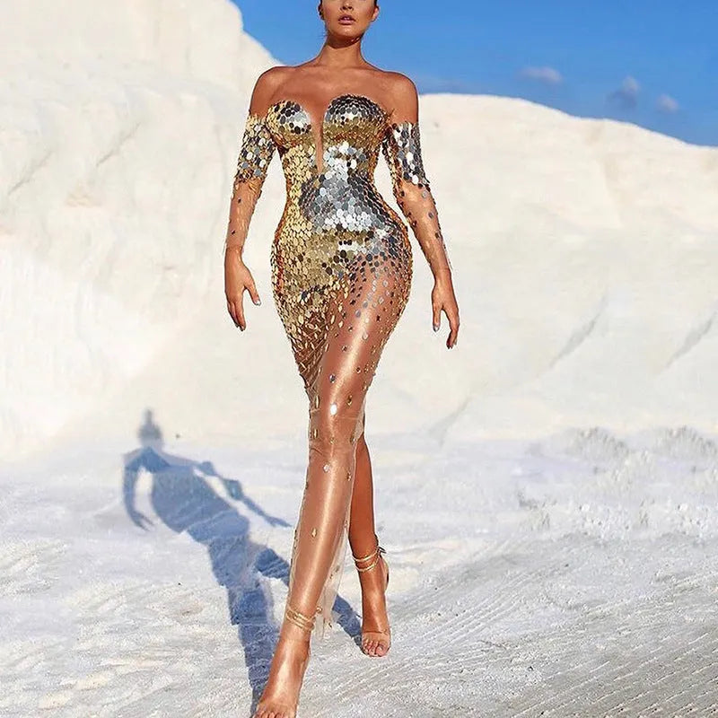 Damen festliches Kleid mit eleganter Passform