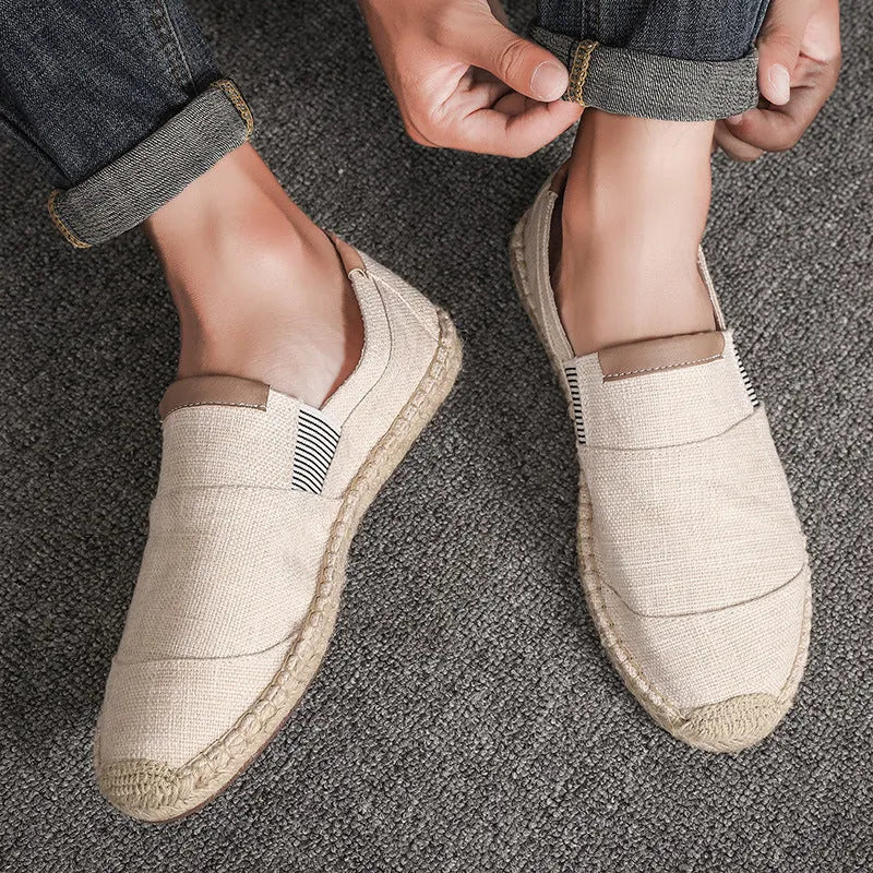 Stilvolle Leichte Canvas Loafer Für Herren
