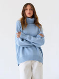 - Winter-Rollkragenpullover mit lockerer Passform