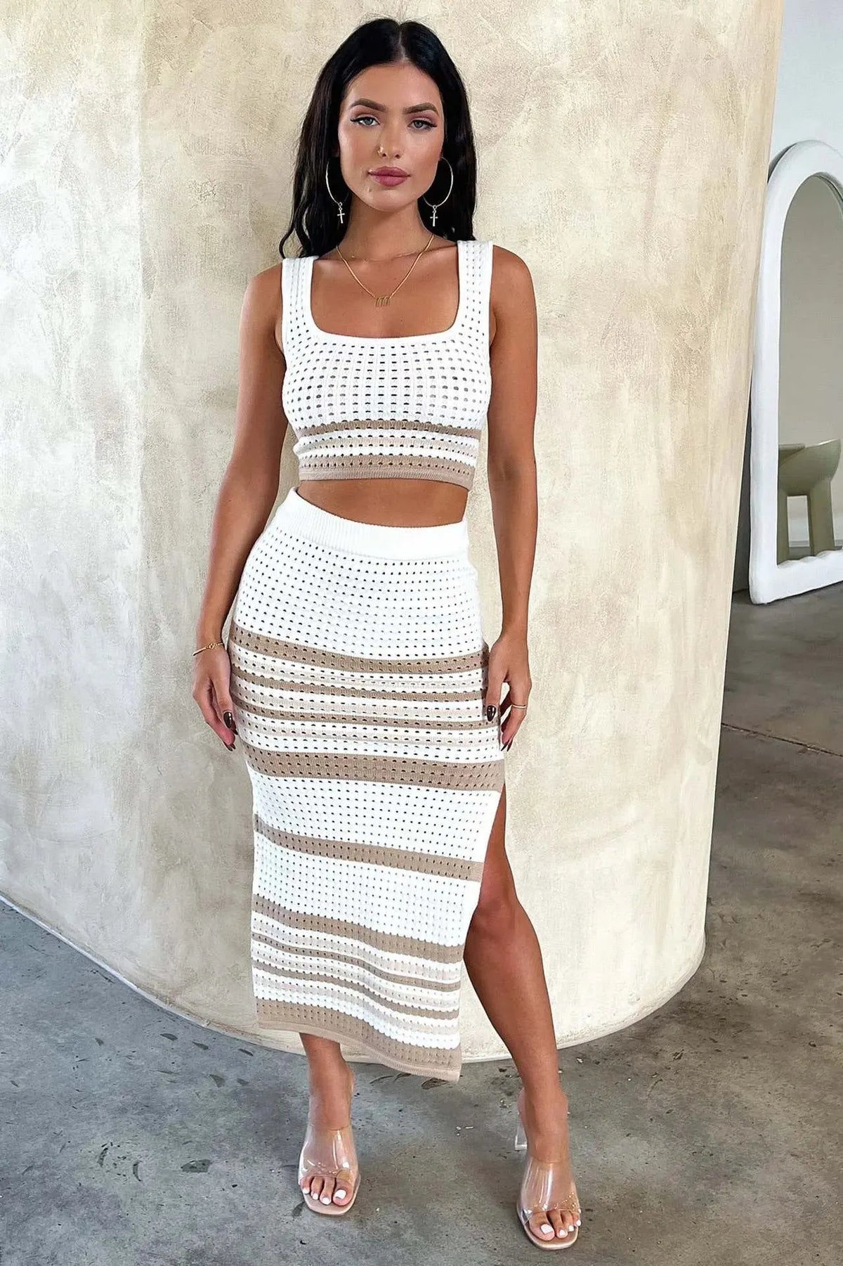 AVILA | Gehaakte Zomerset Voor Dames Met Rok + Top - Stijlvol, Luchtig & Perfect Voor Vakantie