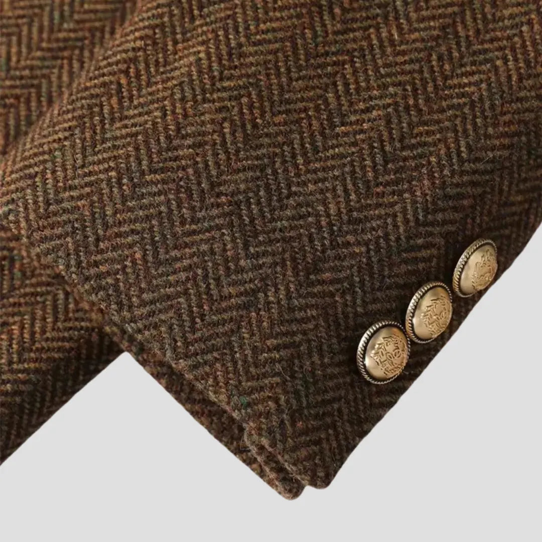 Blazer Jasje – Tijdloze Klasse In Luxe Herringbone Weving