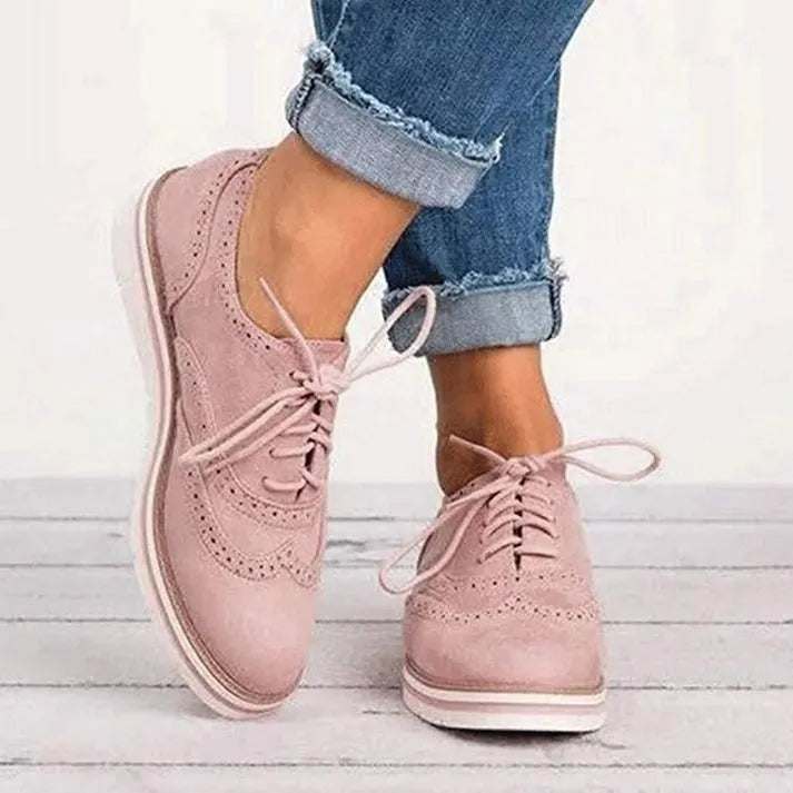 Damen Lederschuhe mit SchnÃ¼rsenkeln