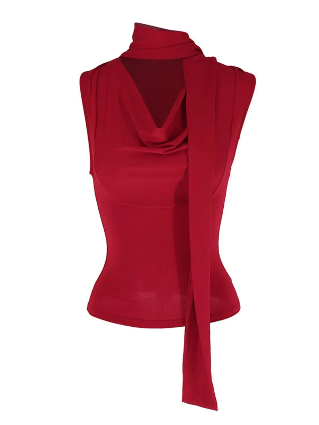 Cowl Neck Ruched Cami