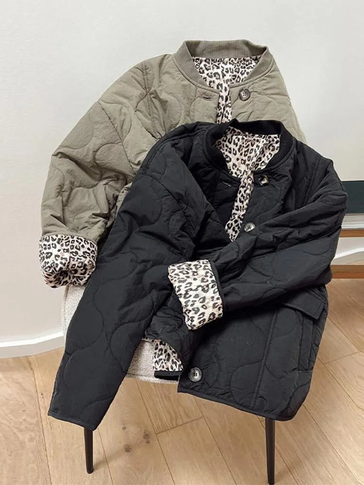 Nika | Frakke med Leopardprint For