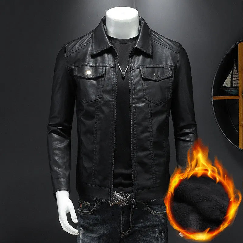 Herren-Lederjacke im Vintage-Stil
