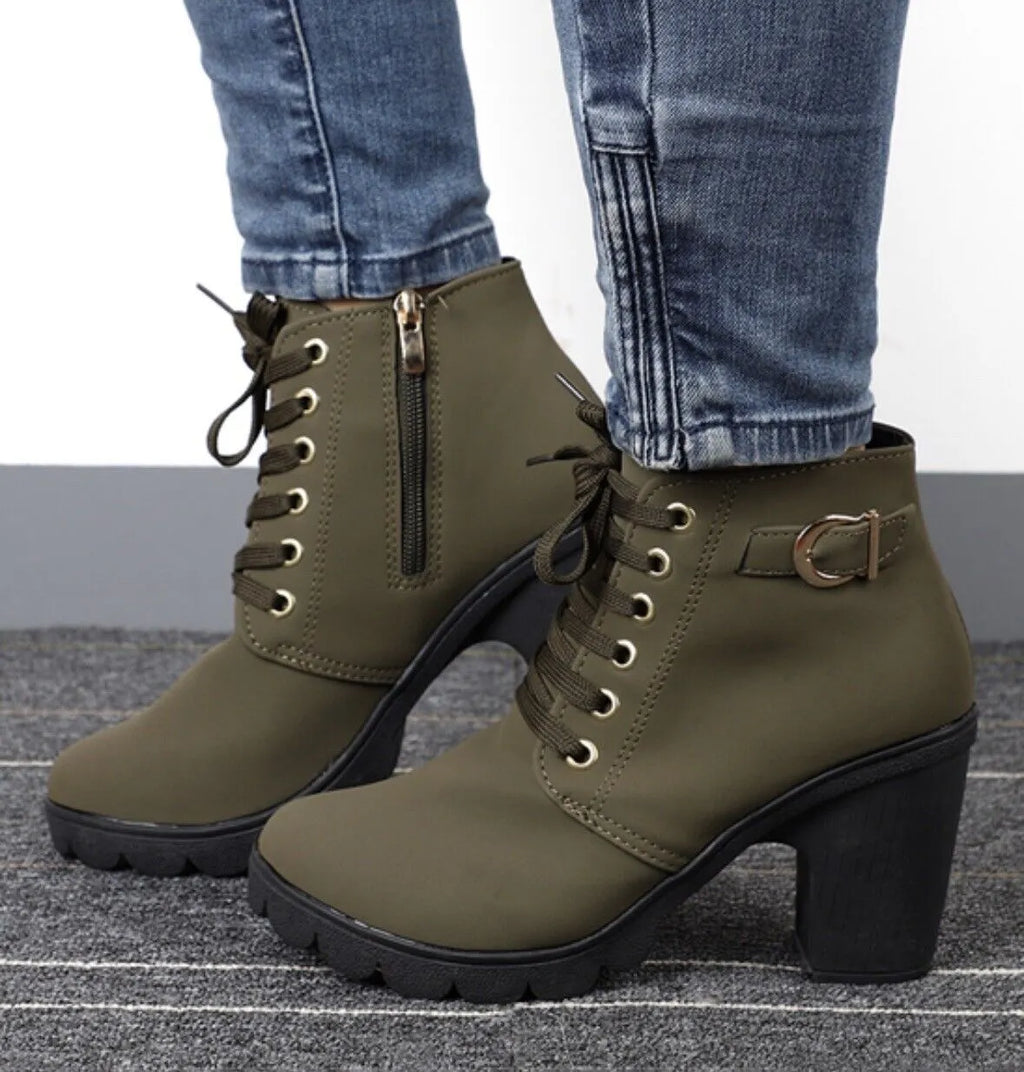 YUKI | Damen Winterstiefel - Elegant und Robust mit Blockabsatz
