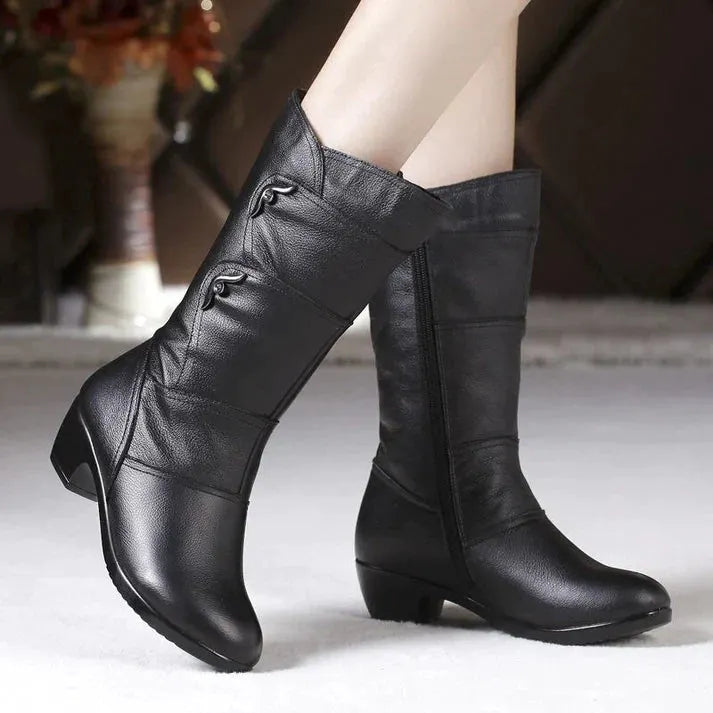 – Winterstiefel aus Leder – Damen