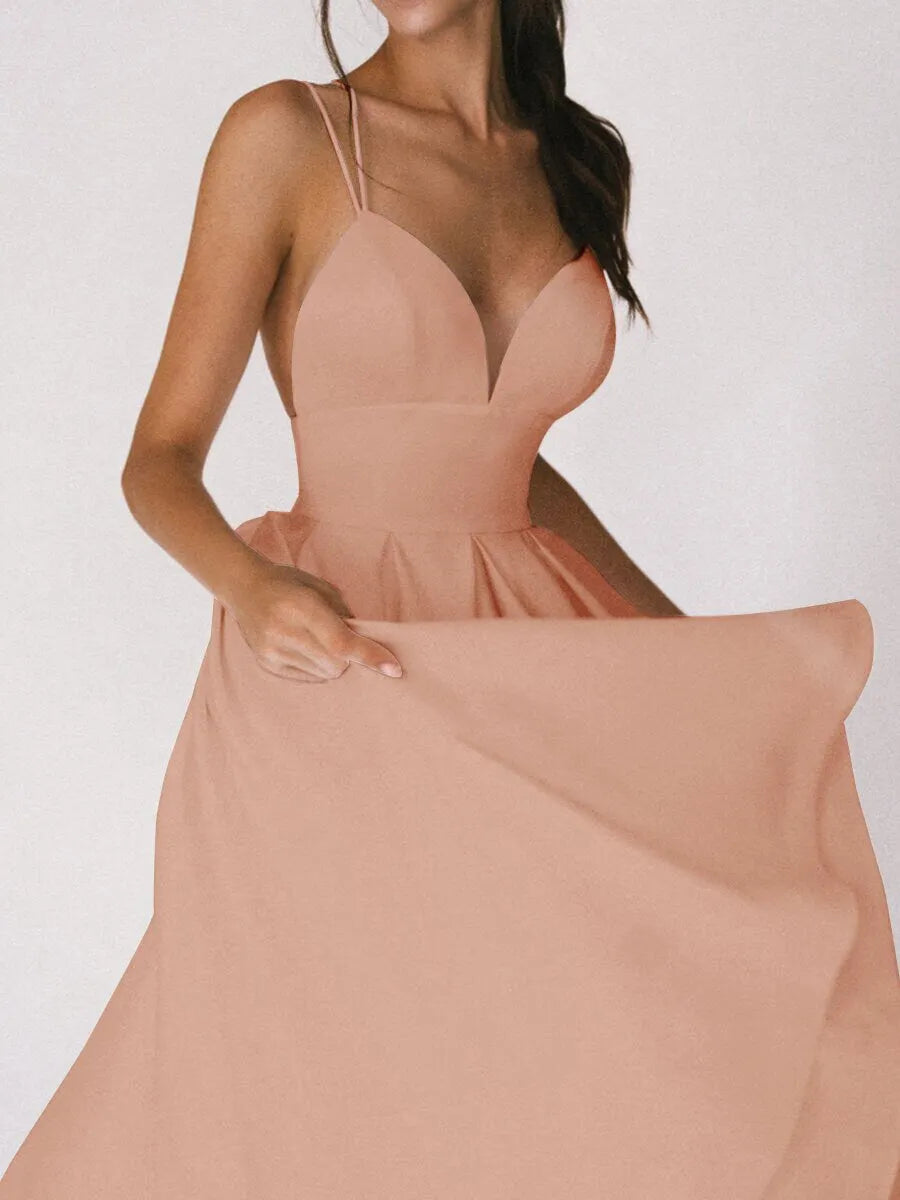 Grace Das elegante TrÃ¤gerkleid mit V-Ausschnitt