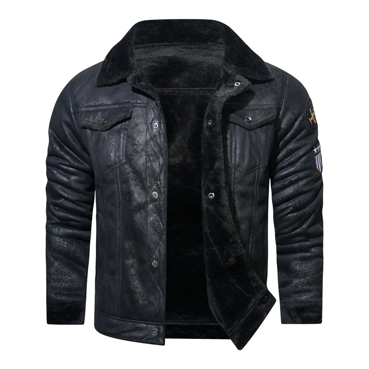 Leder Pilotenjacke mit Weicher FÃ¼tterung Marinus