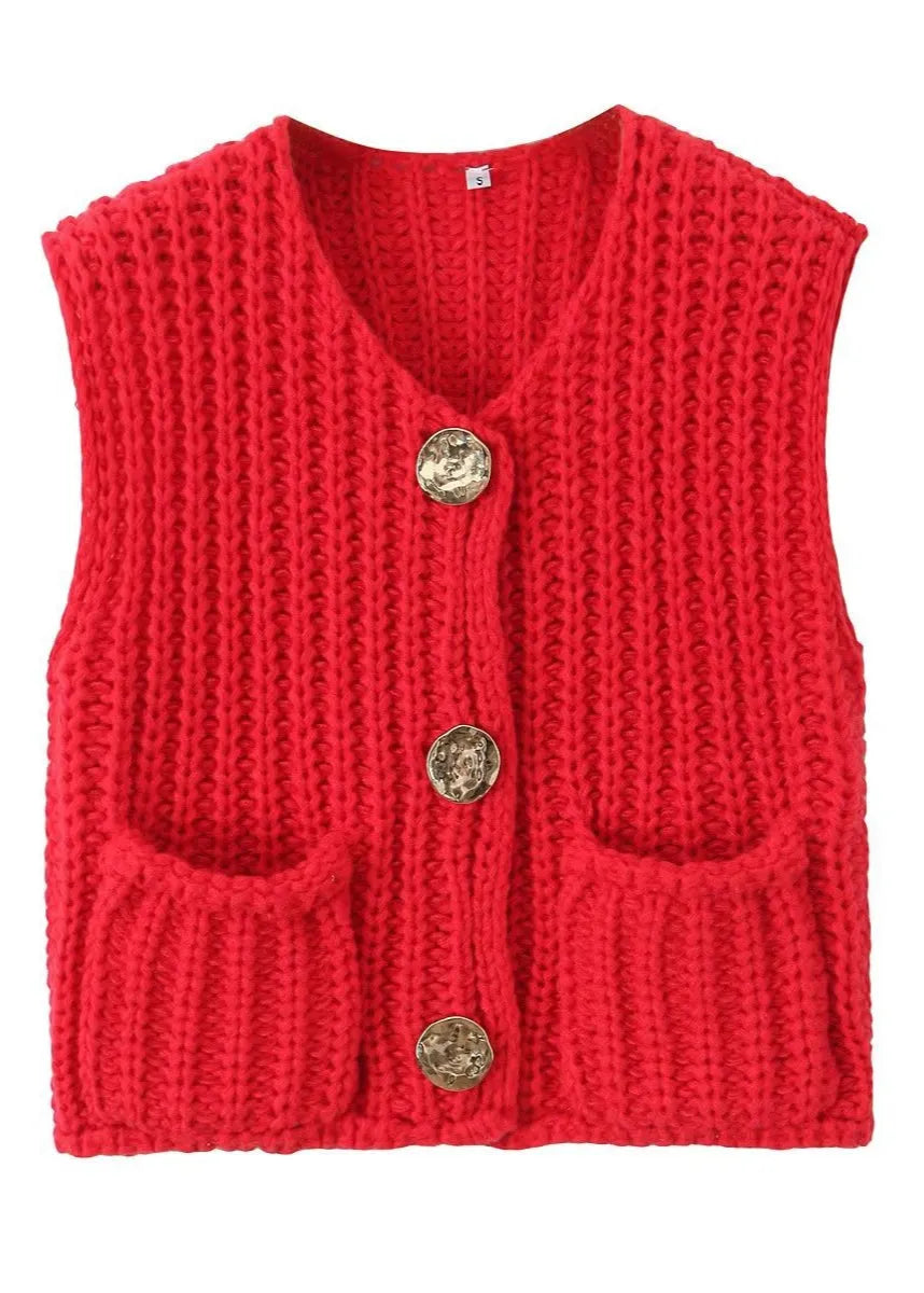 Armanie | Cozy Red Knitted Top