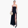Womenâ€™s Evening Dress with Sheer Skirt and Overlay