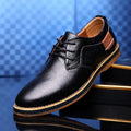 Herren Schwarze Oxford Lederschuhe