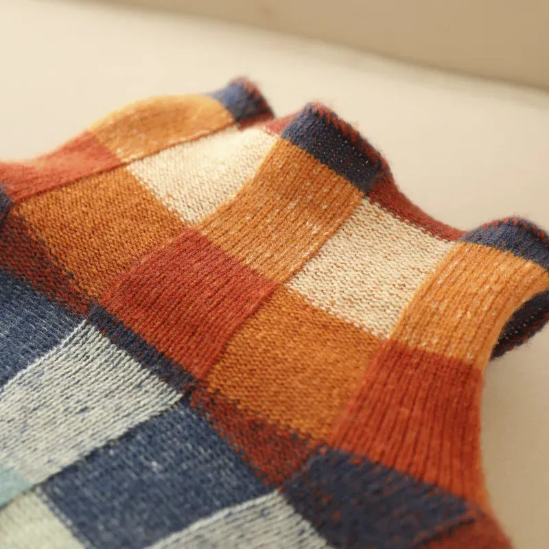 Liaâ„¢ - PATCHWORK-ROLLKRAGENPULLOVER IM KASCHMIR-CHIC