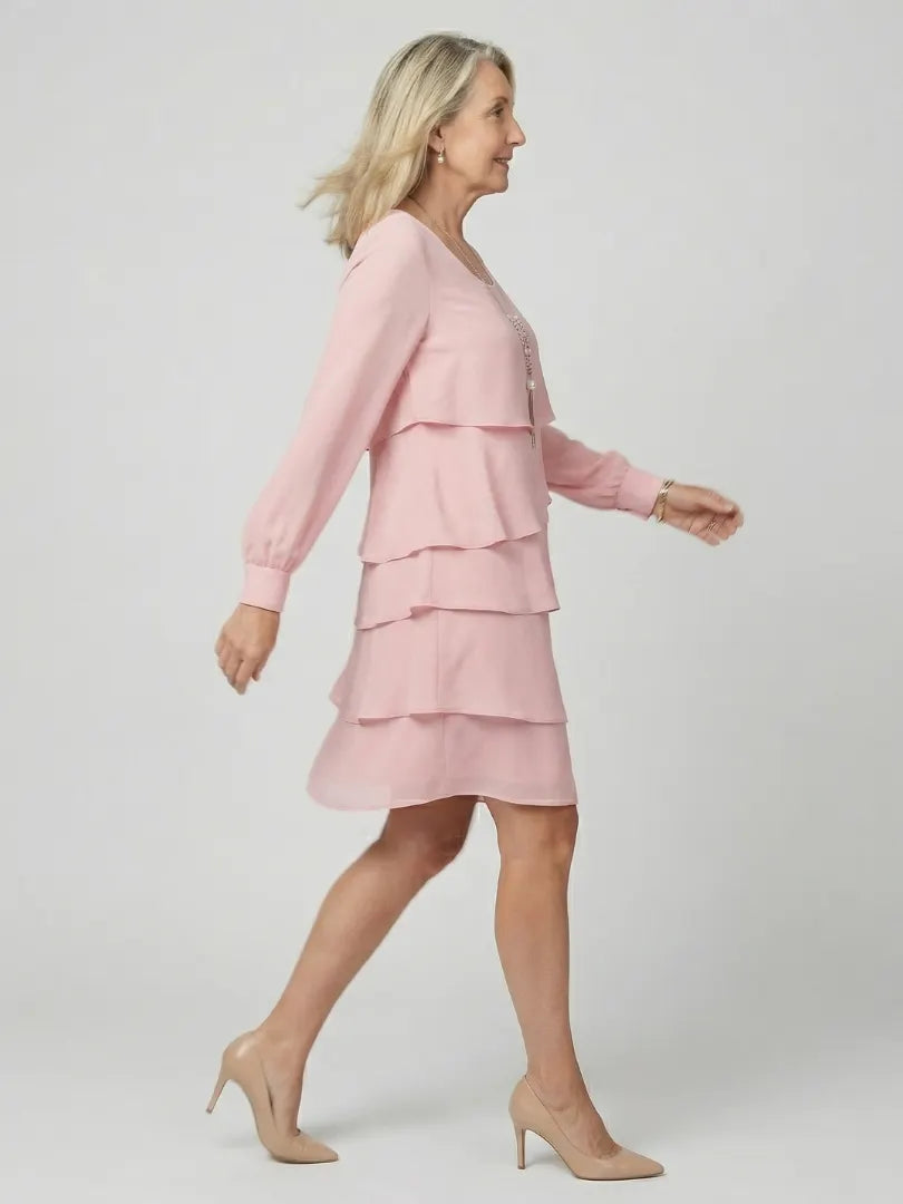 Kirax | Clean Layered Knee Length Dress