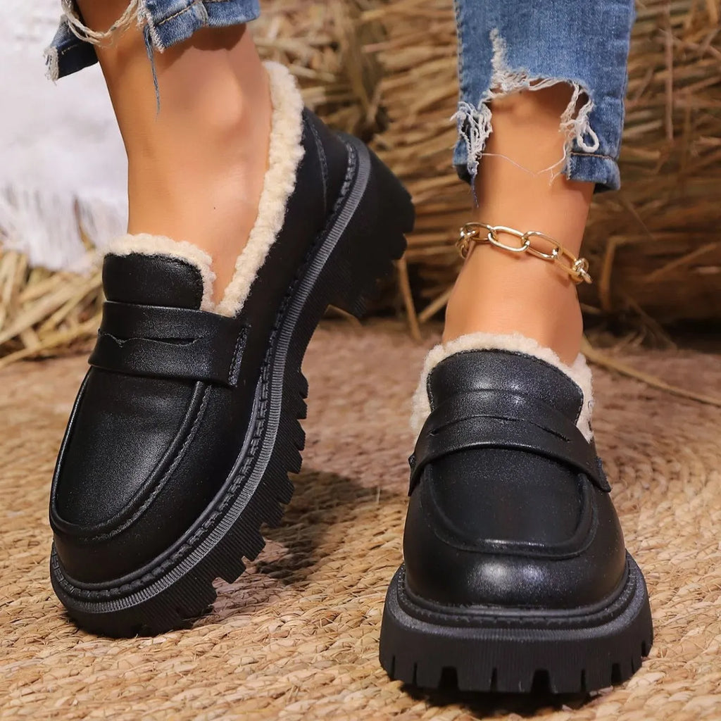 SELIA | Dames Mocassins Met Plateauzool En Warme Voering – Stijlvol, Comfortabel & Ideaal Voor Koude Dagen
