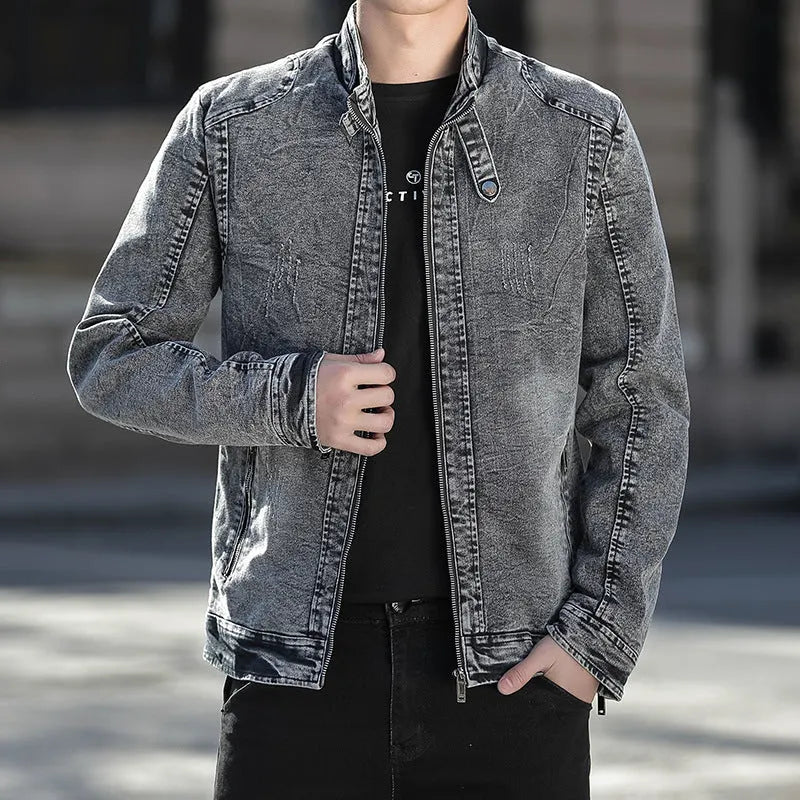 LÃ¤ssige Baumwoll Jeansjacke FÃ¼r Herren