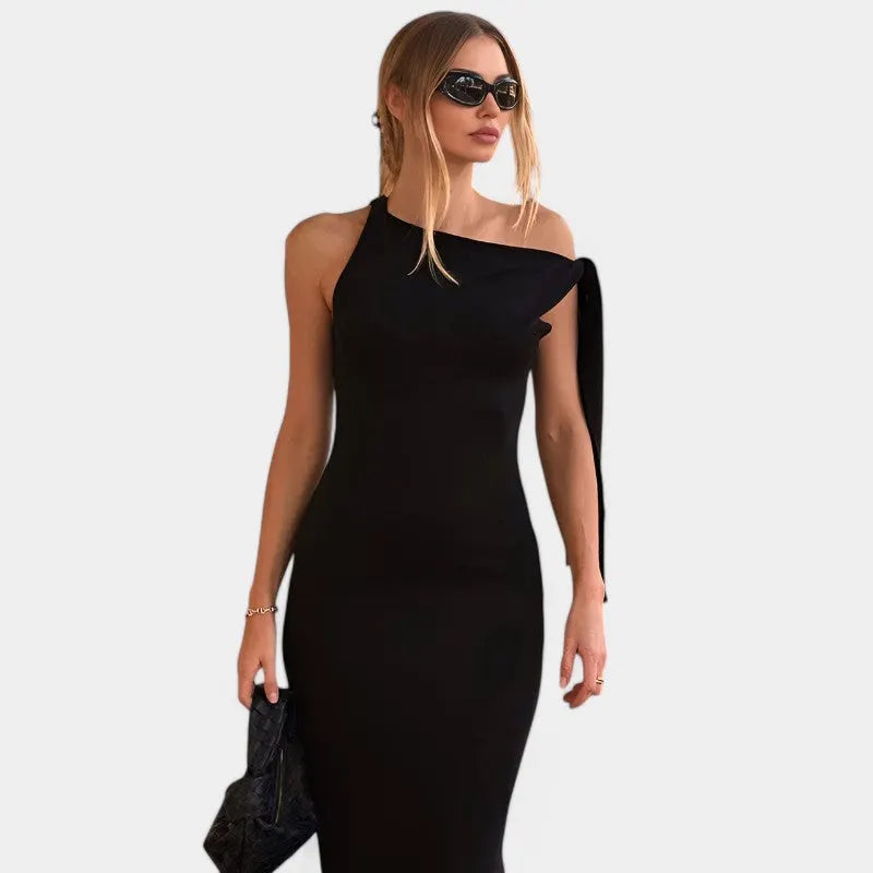 Lenore | Elegant Maxi Dress with Bow Detail