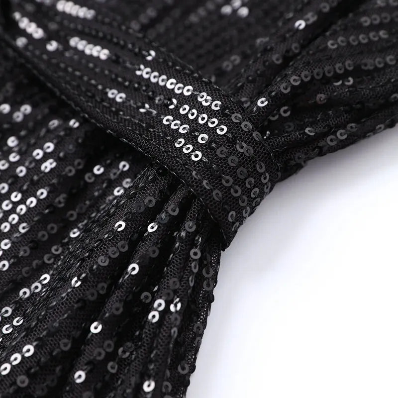 Glitter Feestjurk Met Ceintuur | Elegant, Comfortabel En Perfect Voor Elke Gelegenheid