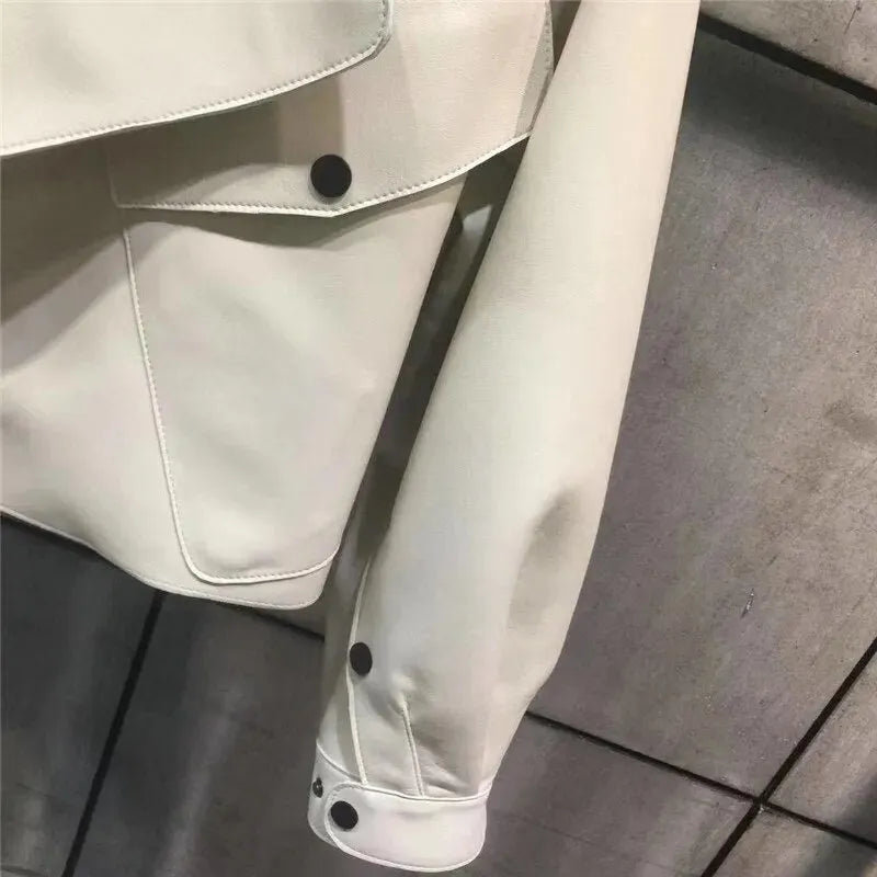 Retro Stilvolle Lederjacke