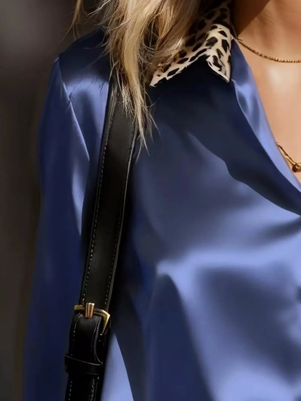 Leopard Button Up Long Sleeve Shirt