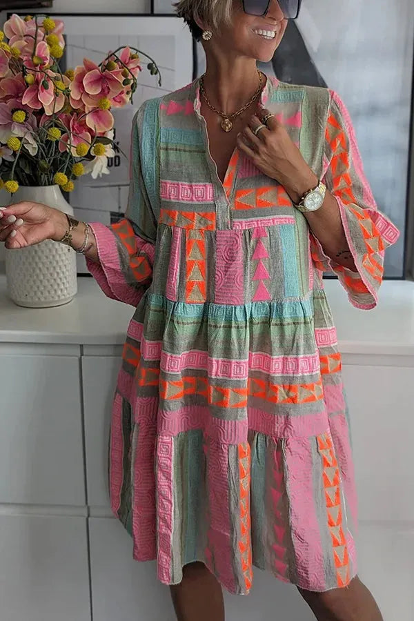 Karen – Boho-Trappe-Swingkjole