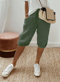 Damen Luftige Leinen Shorts