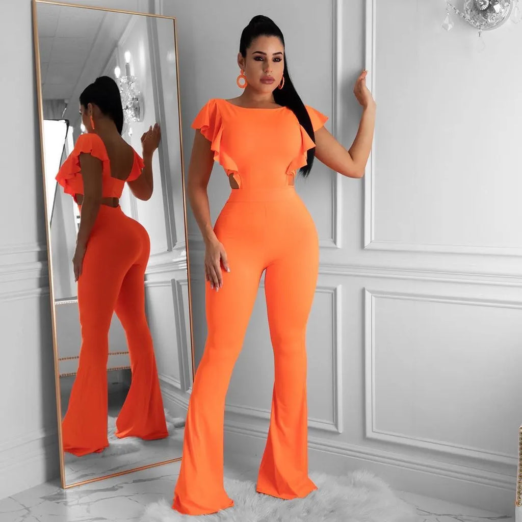 Short sleeve jumpsuit