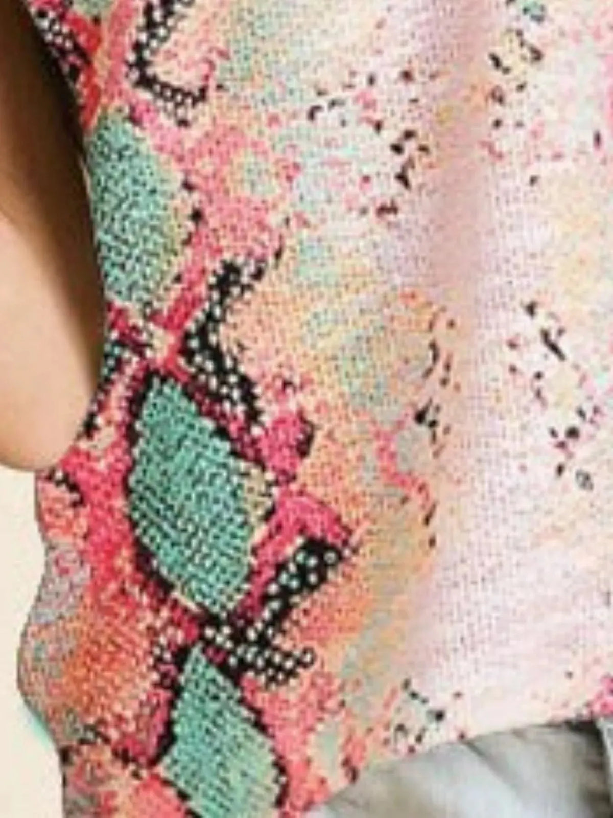 BiBi Snakeskin Low Gauge Sleeveless Top
