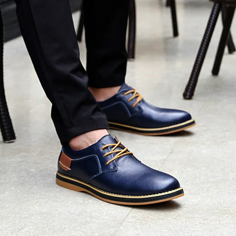 Herren Schwarze Oxford Lederschuhe