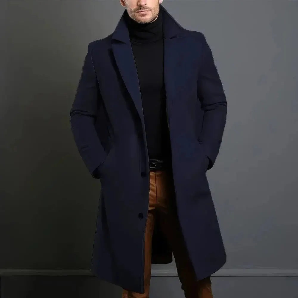 Luxus Herren Trenchcoat Merino Stil