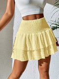 Playful Pleated Skirt for Women with Layered Ruffles