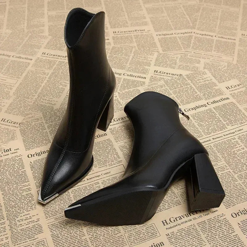 Beryl | Leather Ankle Boots