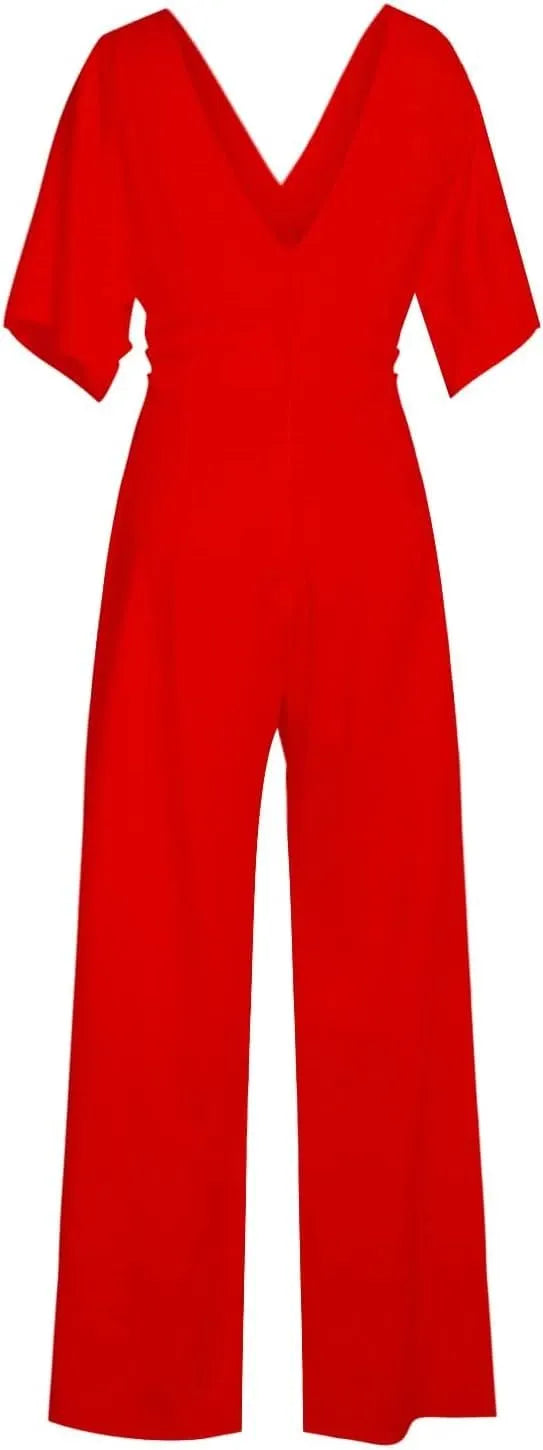 Eleganter Jumpsuit mit V-Ausschnitt