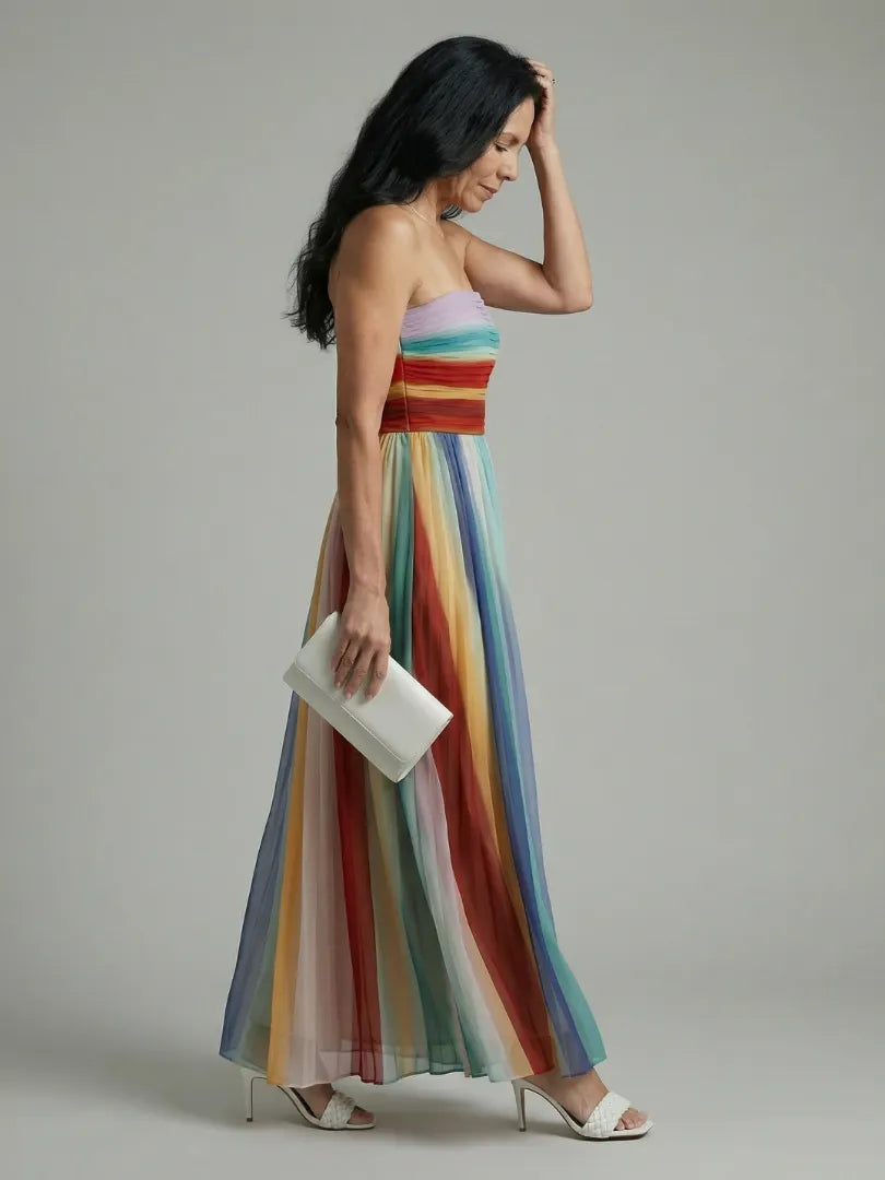 Serene | Light Stripe Maxi Dress
