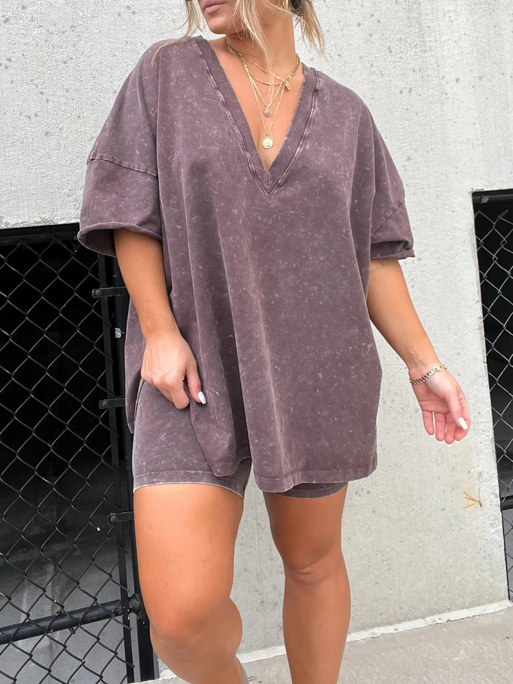 TOVA | Tweedelige Dames Comfort Set - Oversized Shirt Met Sportief Broekje